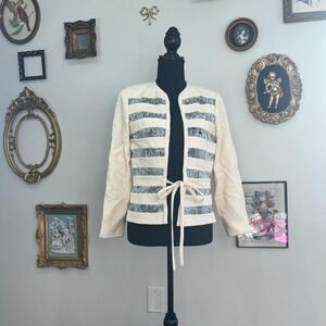 \ Vintage Gianfranco Ferré Cream Lace Panel Jacket – Made in Italy